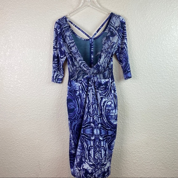 Isabel De Pedro Fitted Racerback Stretch Blue Sz 6 - Picture 2 of 6